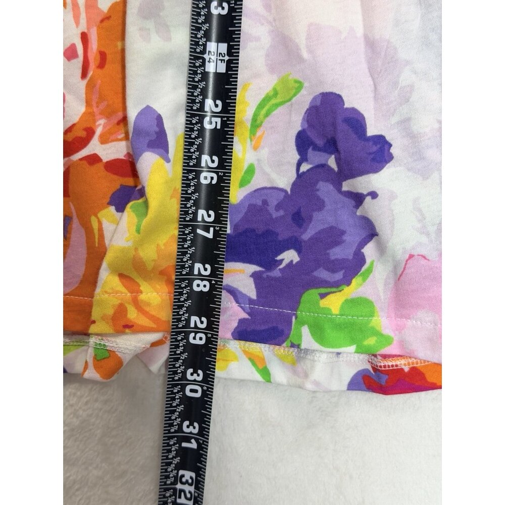 NWT LAUREN RALPH LAUREN Womens Floral Colorful Shirt Top 3XL Smocked Sleeve - Picture 8 of 9